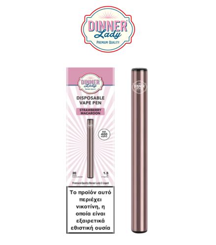 Dinner Lady | Strawberry Macaroon Disposable Vape Pen 20Mg 1.5ml